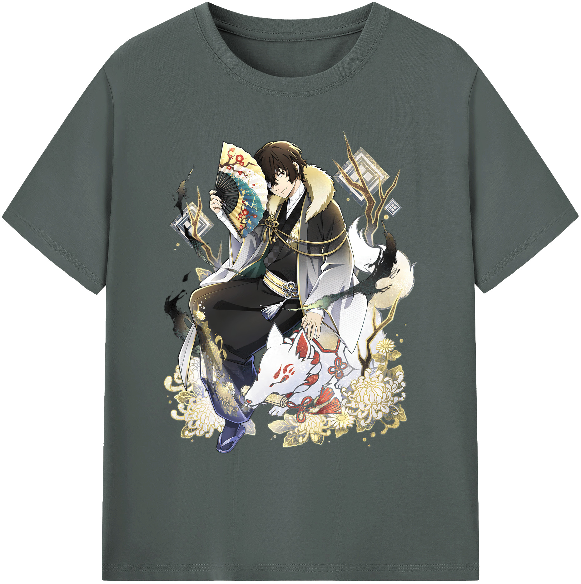 （画像用） 文豪ストレイドッグス Bungo Stray Dogs 綿100％ メンズ半袖Tシャツ｜肌触りやわらか＆通気性